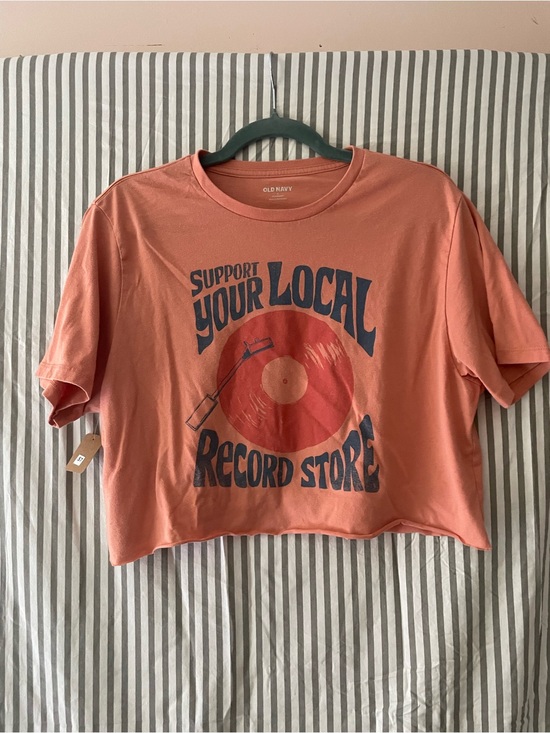 Old Navy Tops - Support Your Local Record Store Crop Top